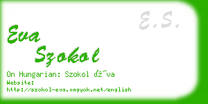 eva szokol business card